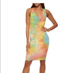 Tie dye body con dress